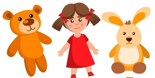 Pre-school and learning toys including teddy bear, doll, and bunny to buy educational toys games online Gujrat India