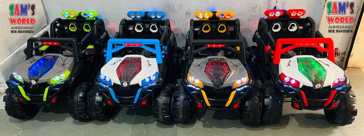 Colorful electric ride on cars for kids available to buy kids electric cars Ahmedabad at Sams Toy World