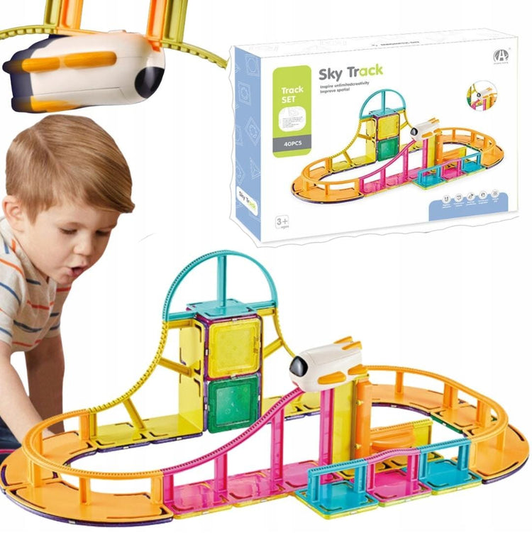 Buy toy vehicles track set Sam's Toy World Ahmedabad with colorful magnetic track and vehicle for kids