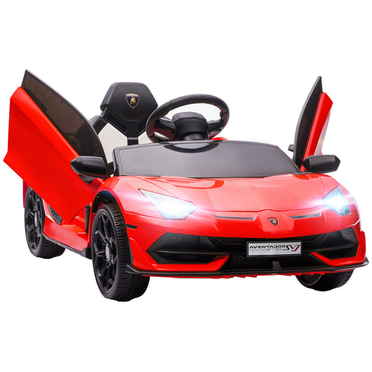 Lamborghini Licensed 12V Kids Electric Car W Butterfly Doors, Remote, Music, Horn, Suspension - Red by Sam's Toy World Ahmedabad
