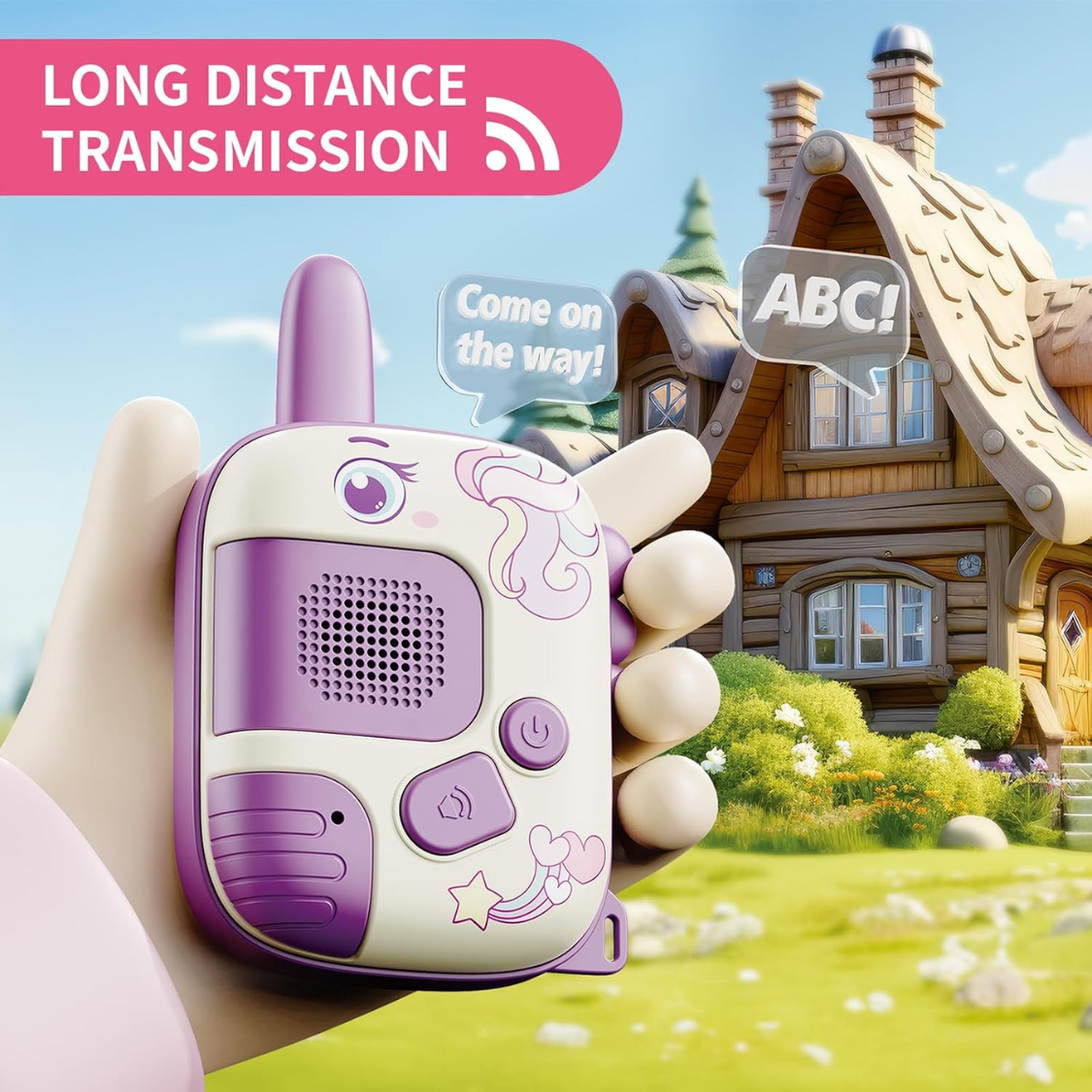 2 Pack Walkie Talkies For Girls Kids Ages 3-10 Birthday Gifts For Camping Outdoor Games Christmas Easter Holiday Toys