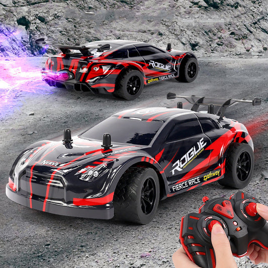 2.4G Remote Control Car Rc Spray Drift Remote Charging in red and black for kids from Sam's Toy World