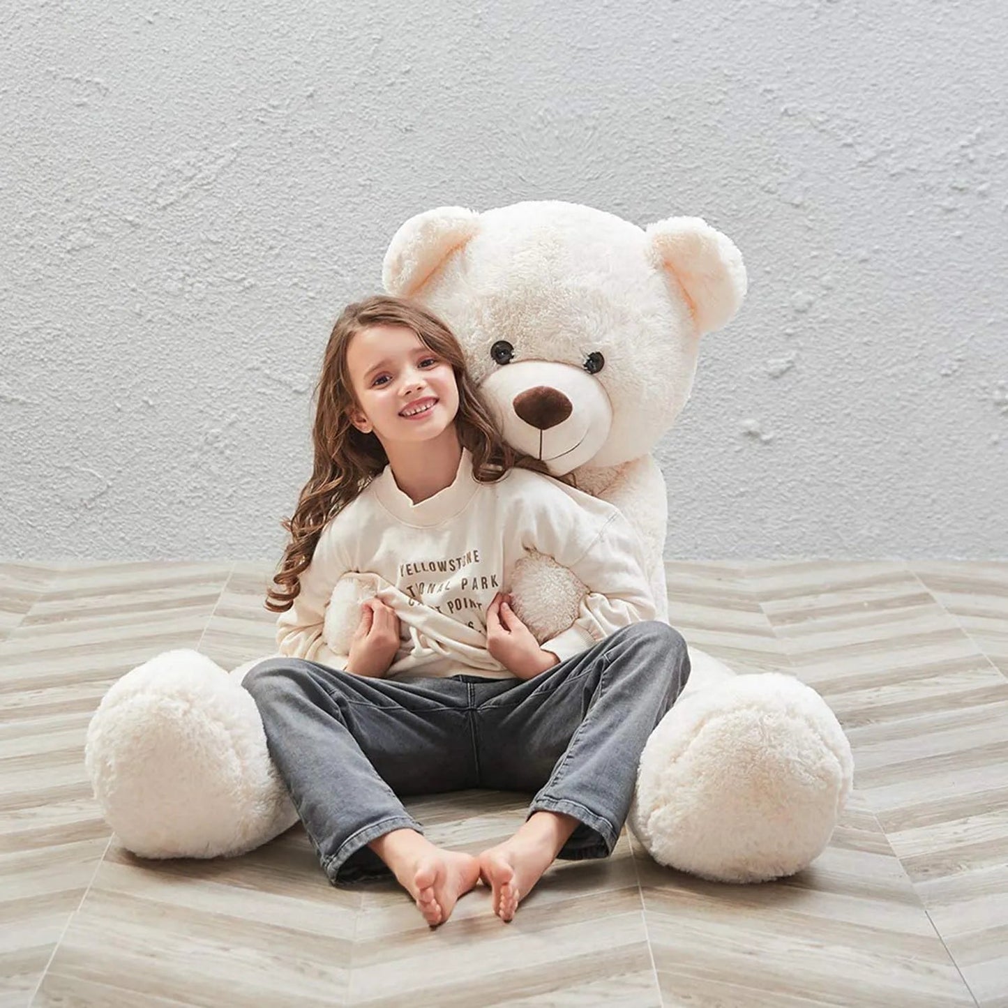Buy Sam Teddy Bear Plush Soft Toy For Ages 2 Years And Up Girls Gift, 100 cm samstoy.in Sams toy world shop in Ahmedabad Gujarat
