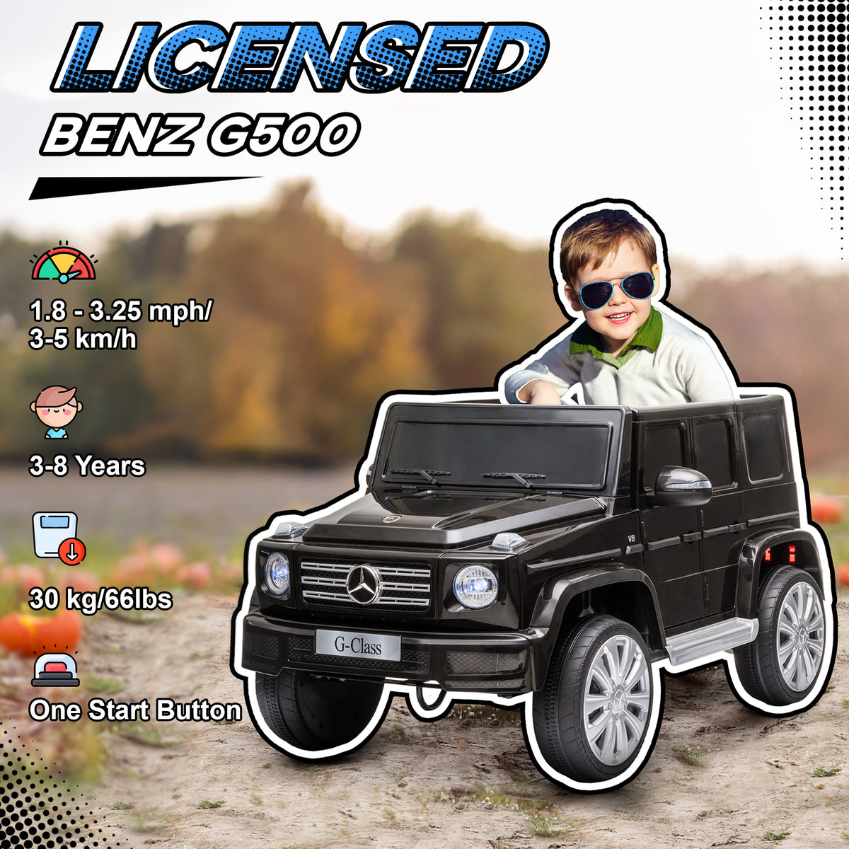 G500 12V Kids Electric Ride On Car Toy WRemote Control