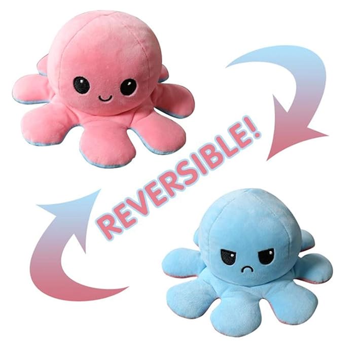 Buy Double-Sided Flip Octopus Doll Soft Reversible Octopus Stuffed Animals Doll Cute Octopus Plush Toys | Sam's Toy World samstoy.in Sams toy world shop in Ahmedabad Gujarat