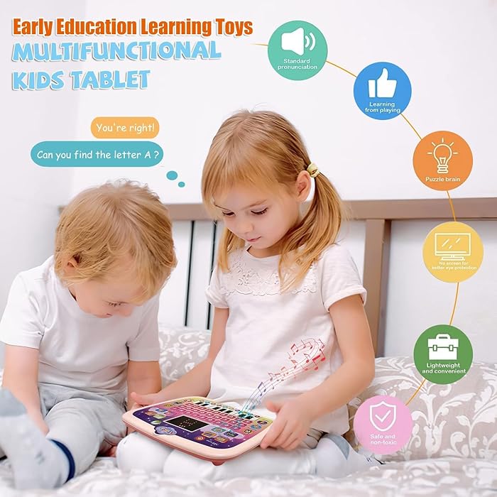 Buy Sam's Kids Early Development Interactive Electronic Tablet with Teach Alphabet Numbers Word Music Math 3 Years+ | Montessori Toys for Babies 6 12 18 Months+ samstoy.in Sams toy world shop in Ahmedabad Gujarat