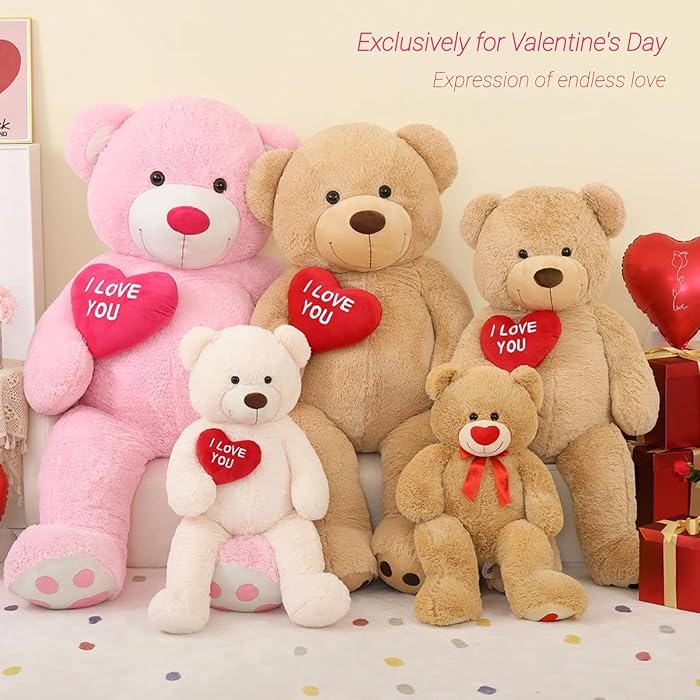 Buy Red Heart Giant Teddy Bears, Big Teddy Bear Stuffed Animals with Embroidered I Love You for Girlfriend, Huge Valentines Fluffy Teddy Bear Birthday Gifts samstoy.in Sams toy world shop in Ahmedabad Gujarat