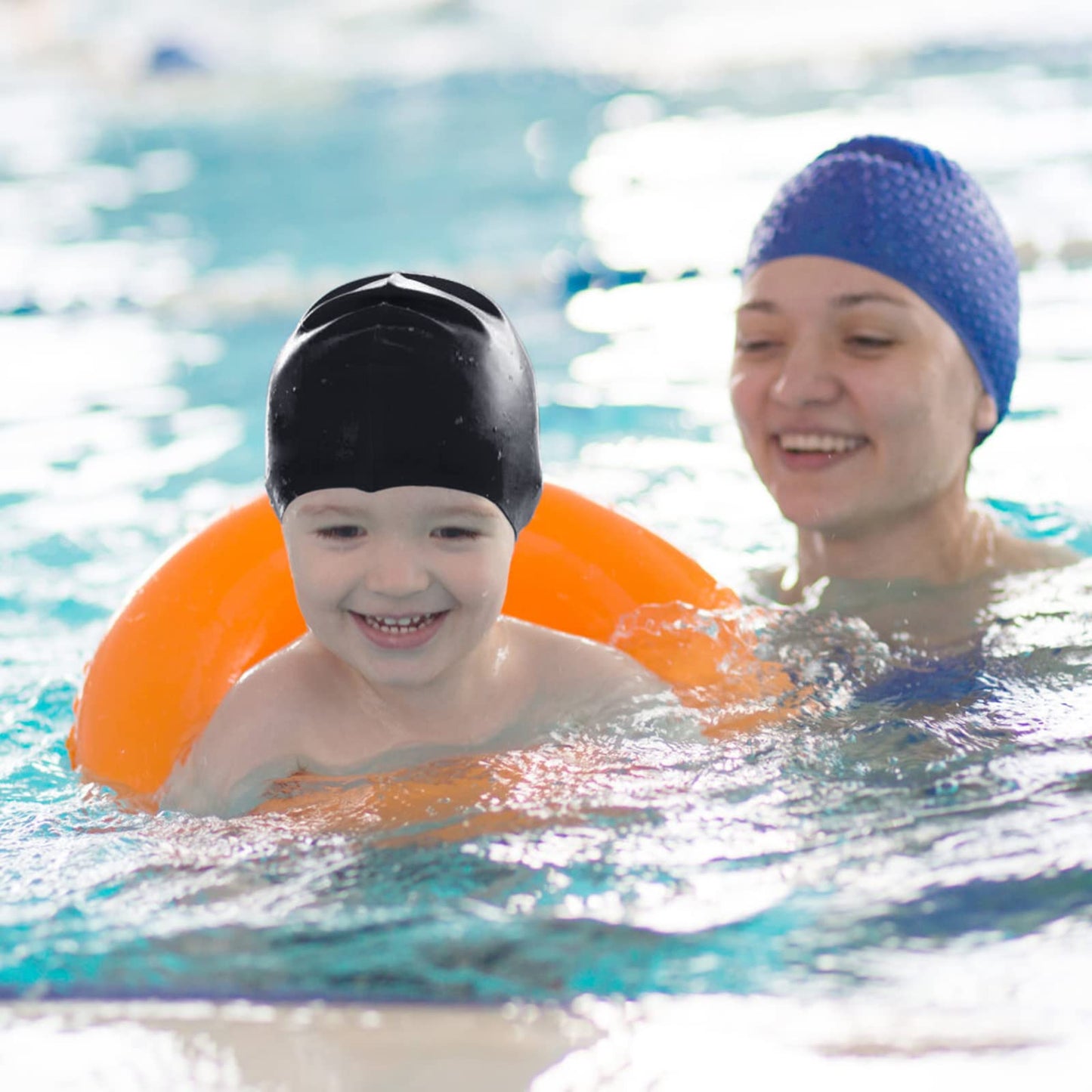 Buy Waterproof Kids Swimming Caps, Silicone Swim Cap for Kids Children Boys and Girls, Stretchable and Comfortable Swimming Hats, Anti slip Swim Cap Swimming Hat samstoy.in Sams toy world shop in Ahmedabad Gujarat