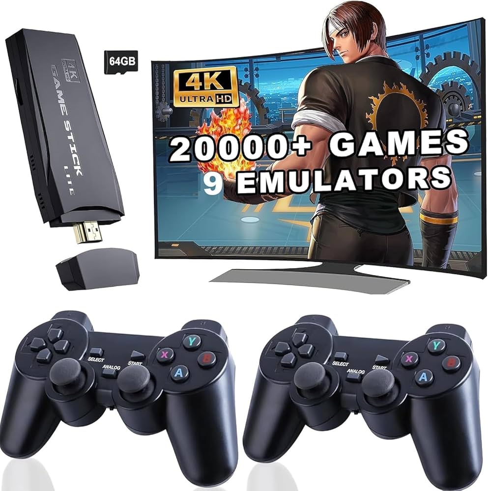 Buy Game Stick 4K led support Video Game Console Games 2.4G Double Wireless Controller 64GB | Sams Toy Ahmedabad Gujarat samstoy.in Sams toy world shop in Ahmedabad Gujarat