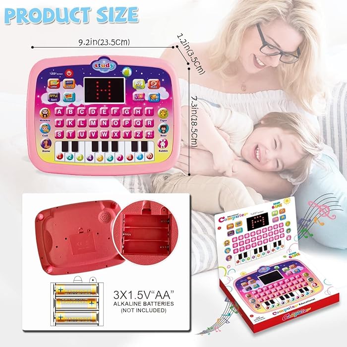 Buy Sam's Kids Early Development Interactive Electronic Tablet with Teach Alphabet Numbers Word Music Math 3 Years+ | Montessori Toys for Babies 6 12 18 Months+ samstoy.in Sams toy world shop in Ahmedabad Gujarat