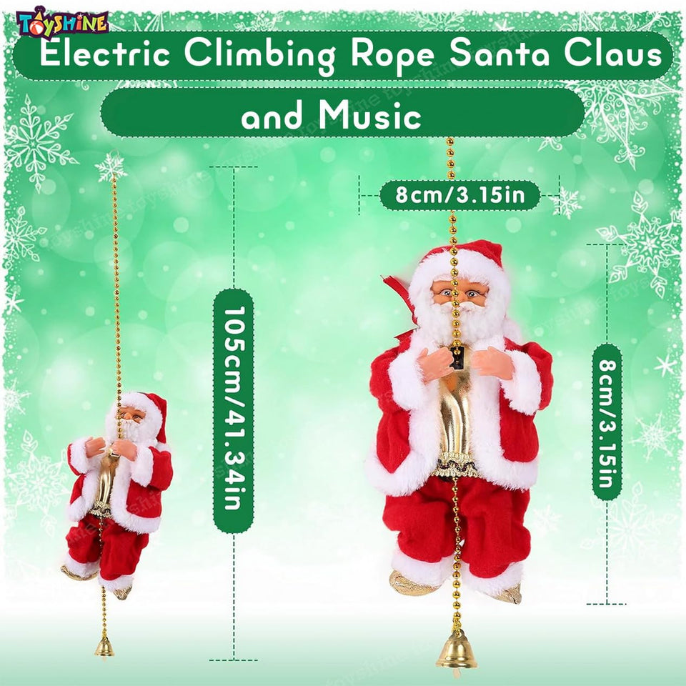 Buy Climbing Santa claus with Music, Christmas Tree Pendant Ornament Novelty Climbing on Rope, X Mas Decoration | Sams Toy World Ahmedabad samstoy.in Sams toy world shop in Ahmedabad Gujarat