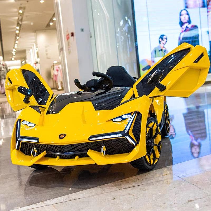 Battery operated Luxurious Yellow Lamborghini Racing Electric Car