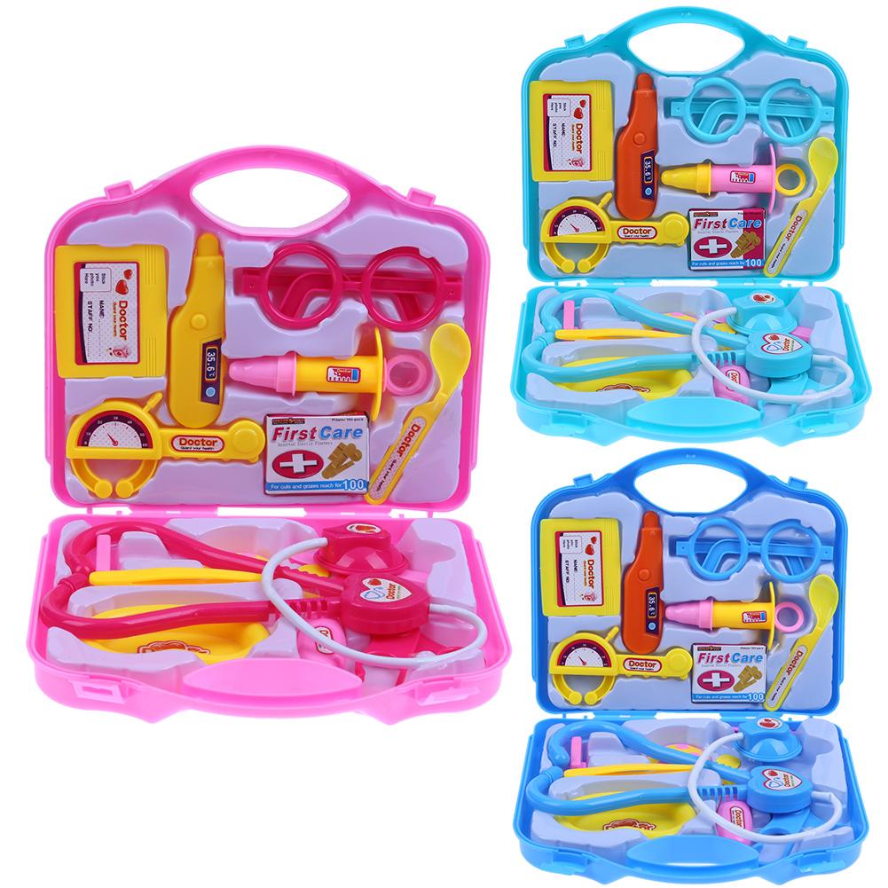Children Pretend Play Toys Set Kids Portable Doctor Nurse Suitcase Medical Kit Kids Educational Role Play Doctor Toys