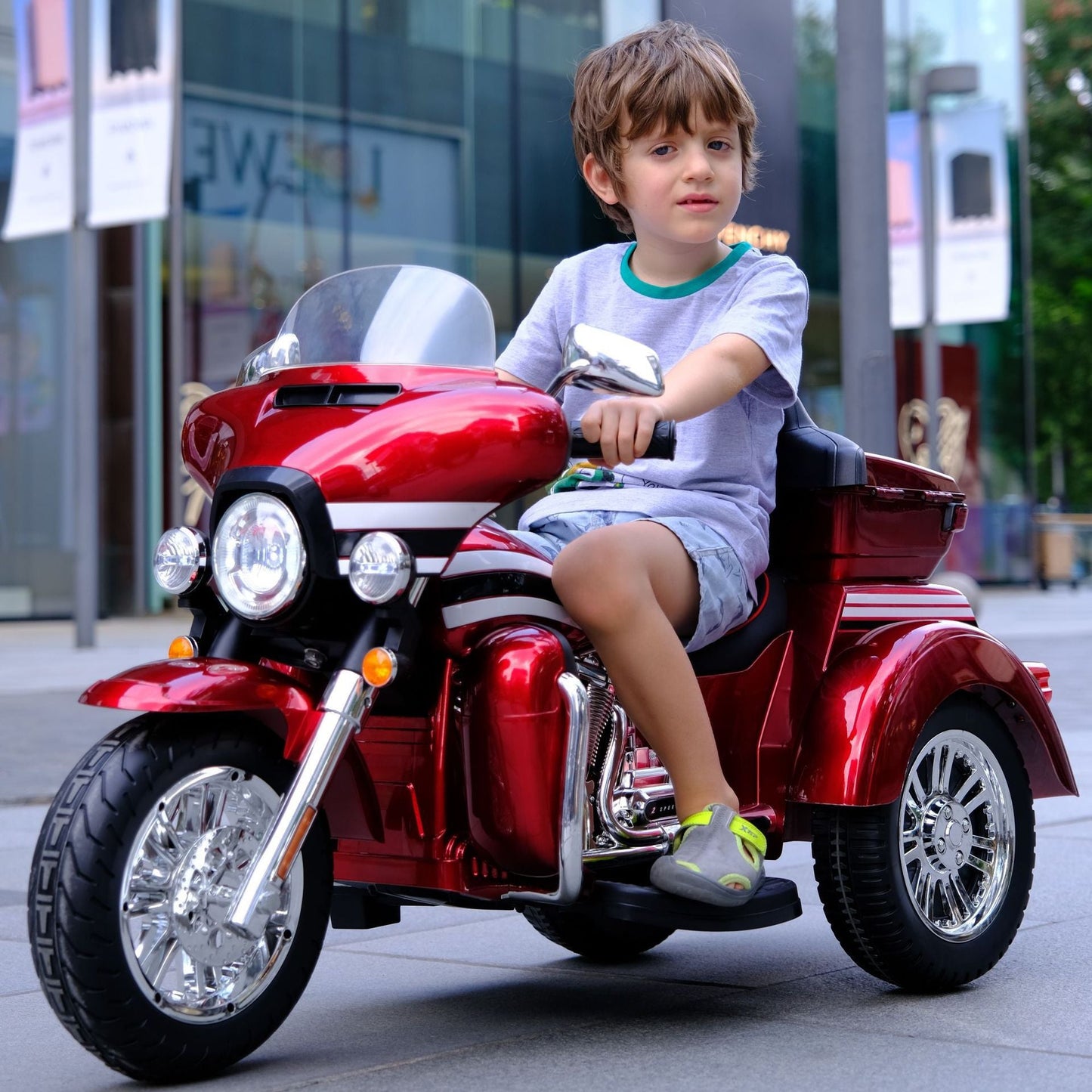Buy Children's Electric Motorcycle Tricycle Can Sit In Baby Toy Car Battery Car 1-3-5-6-8 Years Old Trikes Ride on Toys - sams toy world shops in Ahmedabad - call on 9664998614 - best kids stores in Gujarat - Near me - discounted prices