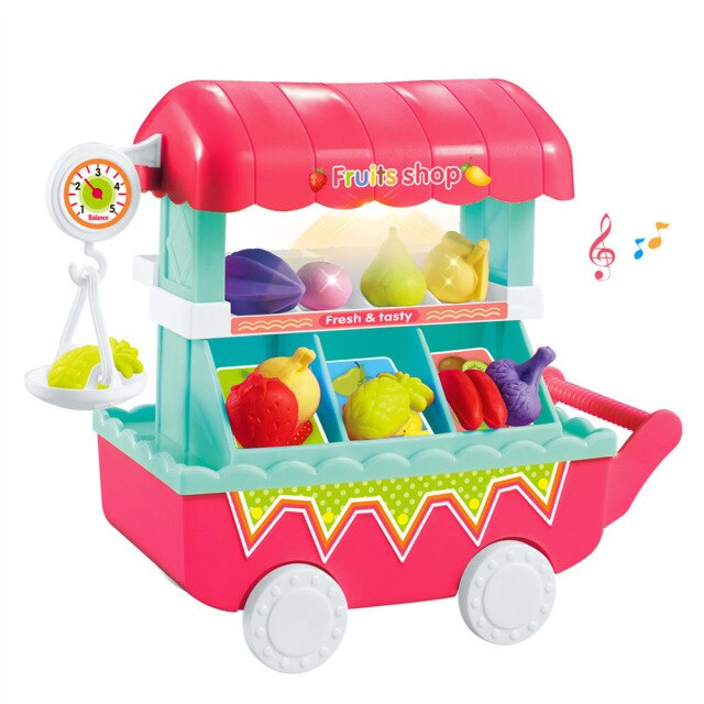 Buy DIY Children Role Play Toys Mini Ice-cream/Candy/Fruit/Vegetables Shopping Cart with Light&Music Pretend Play Toys for Kids Gift - sams toy world shops in Ahmedabad - call on 9664998614 - best kids stores in Gujarat - Near me - discounted prices