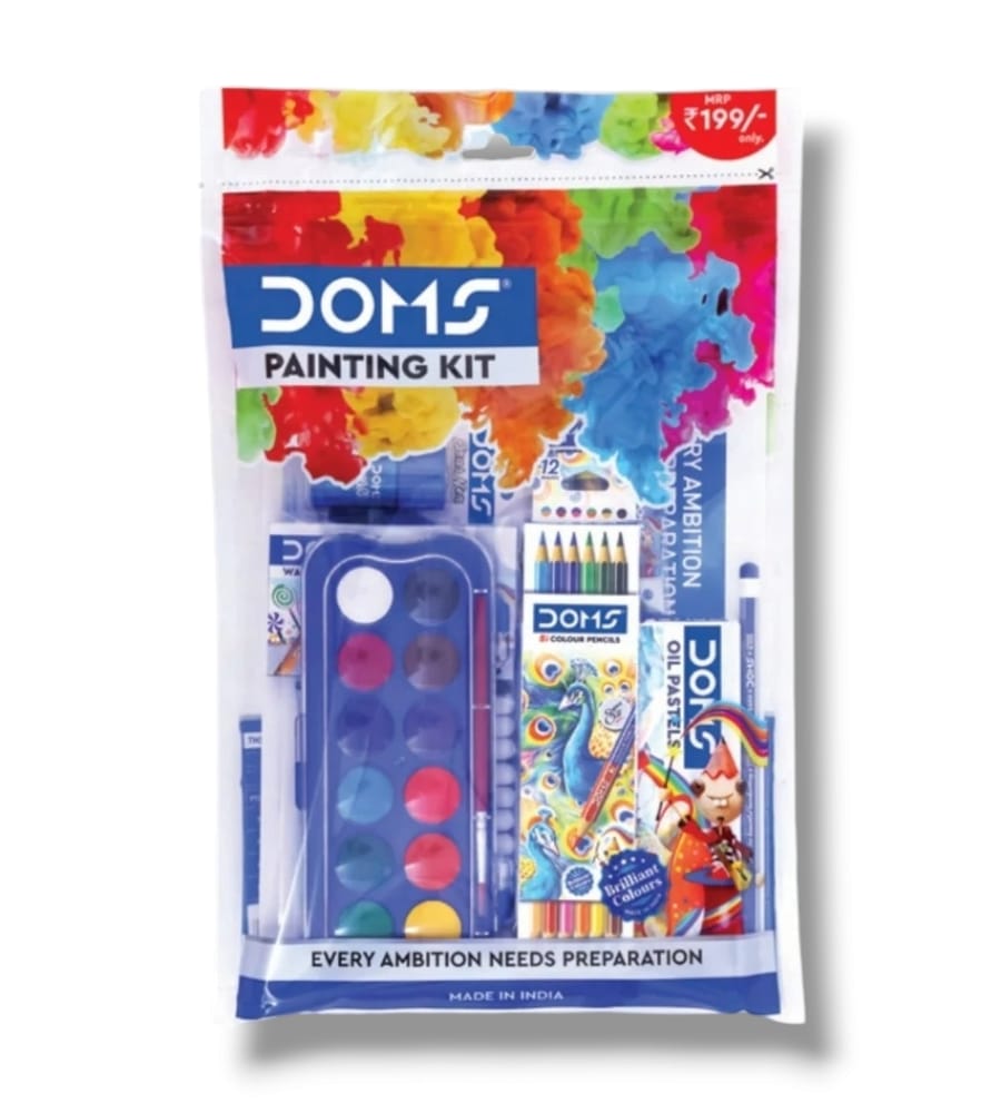 Buy Doms Painting Kit | Perfect Value Pack | Kit For School Essentials | Gifting Range For Kids | 9-in-1 Creative Gift Items | mrp ₹:199 | Sam's Toy World Ahmedabad DOMS Sams toy world shop in Ahmedabad Gujarat