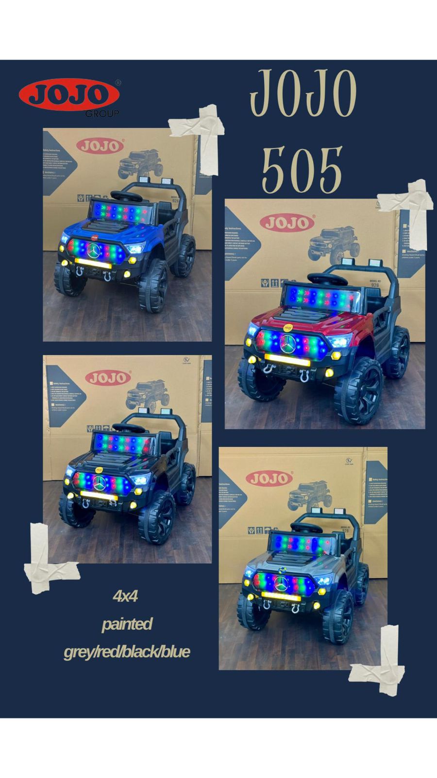 JOJO 505 kids electric Jeep with LED lights and offroad tires Mercedes style ride-on jeep for children Ahmedabad online Gujarat