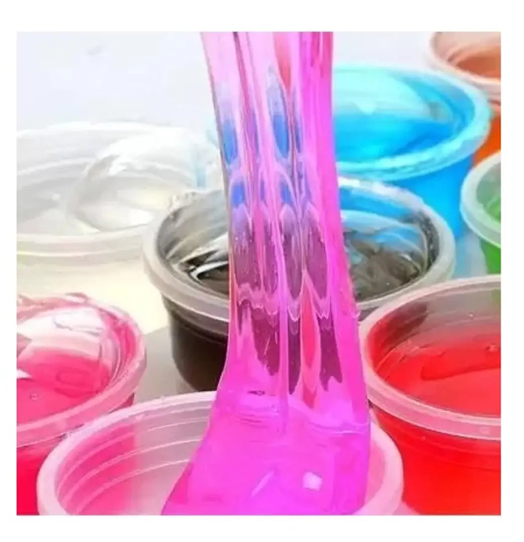 New Bottle Crystal Jelly Slime Toy Slime Few Stars and Small Crystal Inside, Slime Toy For Boys Girls Kids (Set of-4 Multi-Color)