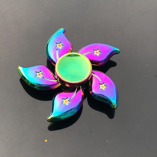 New Rainbow Metal Hand Spinner Focus Toy Ninja Fidget Spinner R188 Electroplate Hybrid Bearing Toys for Children Complementary Gifts - samstoy.in