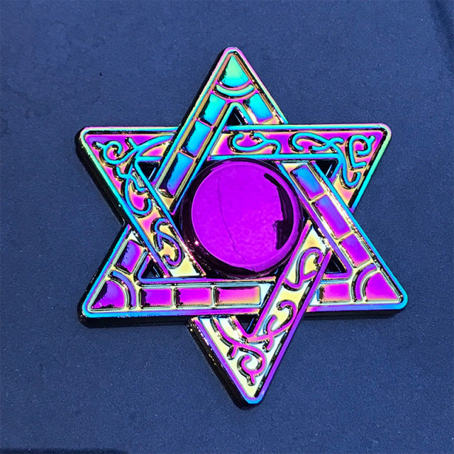 New Rainbow Metal Hand Spinner Focus Toy Ninja Fidget Spinner R188 Electroplate Hybrid Bearing Toys for Children Complementary Gifts - samstoy.in