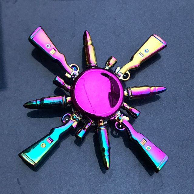 Buy New Rainbow Metal Hand Spinner Focus Toy Ninja Fidget Spinner R188 Electroplate Hybrid Bearing Toys for Children Wholesale - sams toy world shops in Ahmedabad - call on 9664998614 - best kids stores in Gujarat - Near me - discounted prices