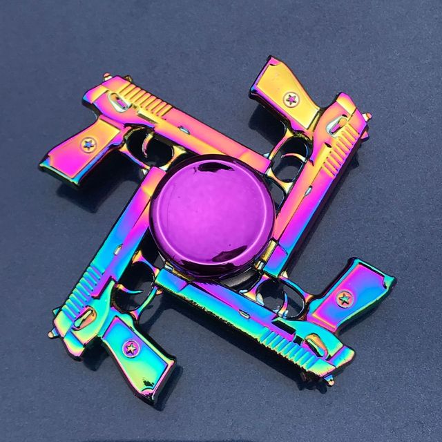 New Rainbow Metal Hand Spinner Focus Toy Ninja Fidget Spinner R188 Electroplate Hybrid Bearing Toys for Children Complementary Gifts - samstoy.in
