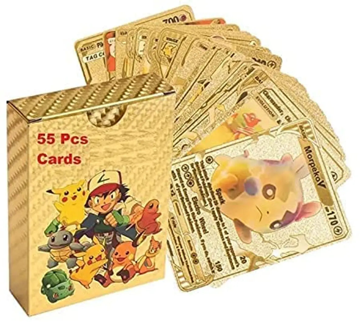 Pokemon gold cards V Series Cards Vmax GX Rare Golden Cards - TCG Deck Box Playing Cards