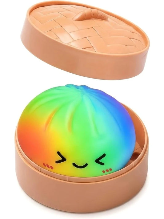Sam's Toy Color Dumpling Squishy Toy with Bamboo Slow Rising Stress Relief Fidget Ball Soft Squeeze Toys for Adults & Kids