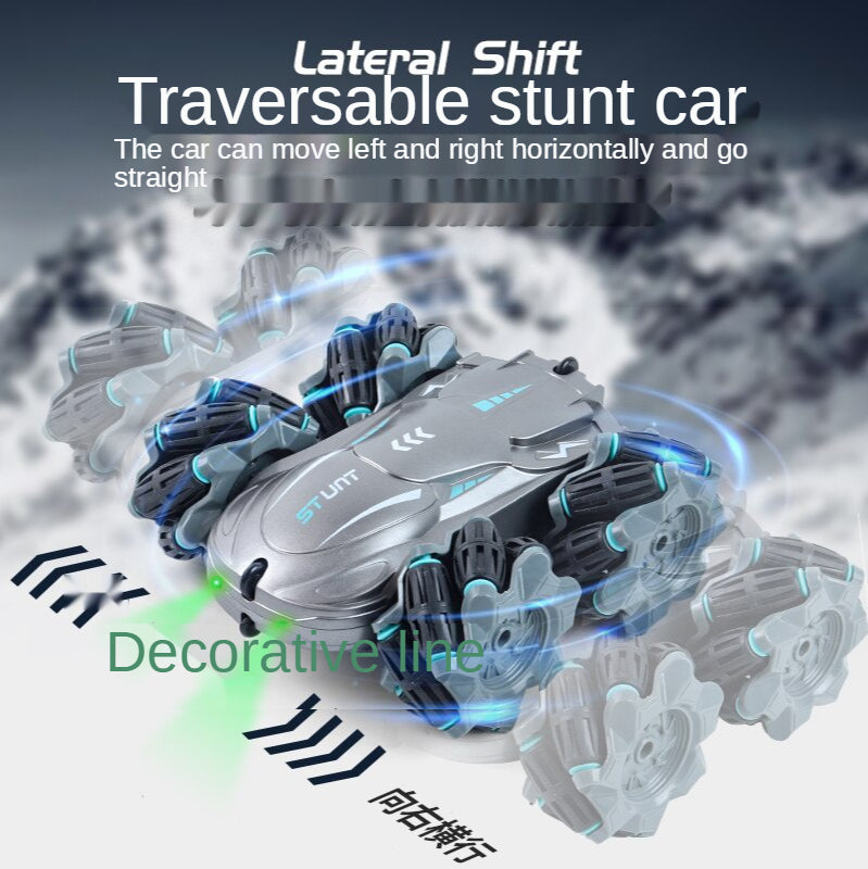 Children's Remote Control Stunt Double-sided Car Rotating Lights