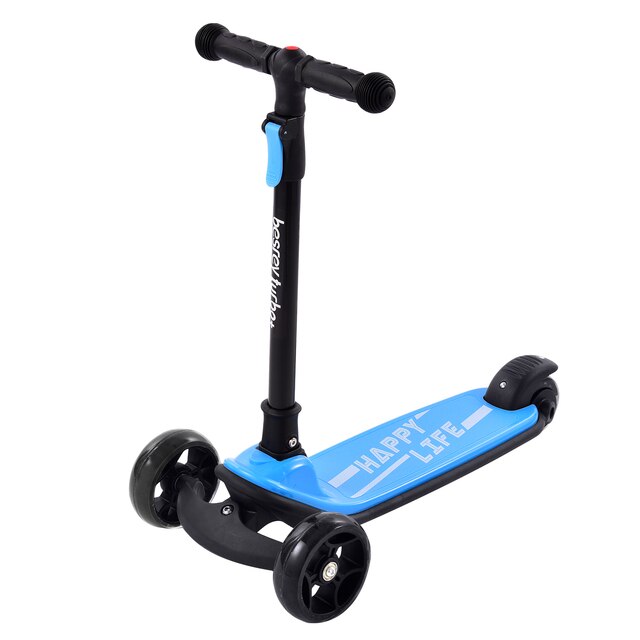 Portable balance bike for children ai sams toy Ahmedabad Gujarat black and blue three-wheel scooter
