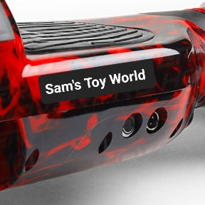 Red auto balance hoverboard Ahmedabad Gujarat India online with charging port and textured footpad by samstoy.in