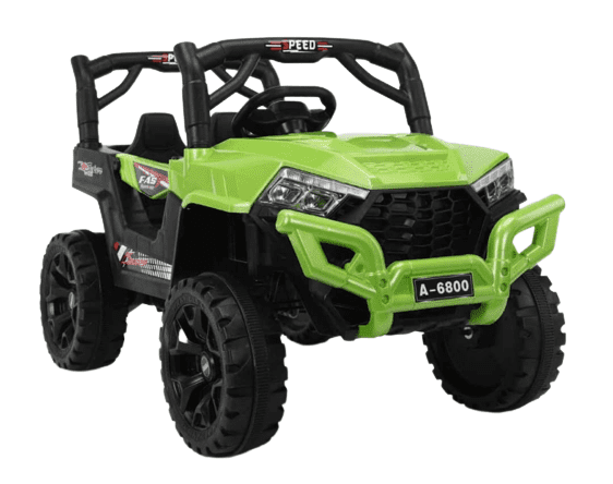 Battery operated ride on jeep for 1 To 5 kids Ahmedabad in green and black with durable wheels