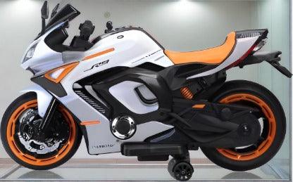 FUN N FUNKY white and orange toy motorcycle for kids with training wheels buy battery operated bike for kids in Ahmedabad Gujarat India