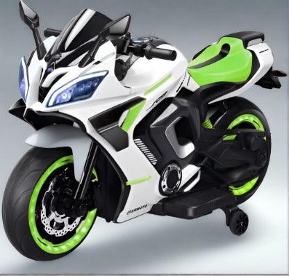 FUN N FUNKY white and green toy motorcycle for kids with training wheels buy battery operated bike for kids in Ahmedabad Gujarat India