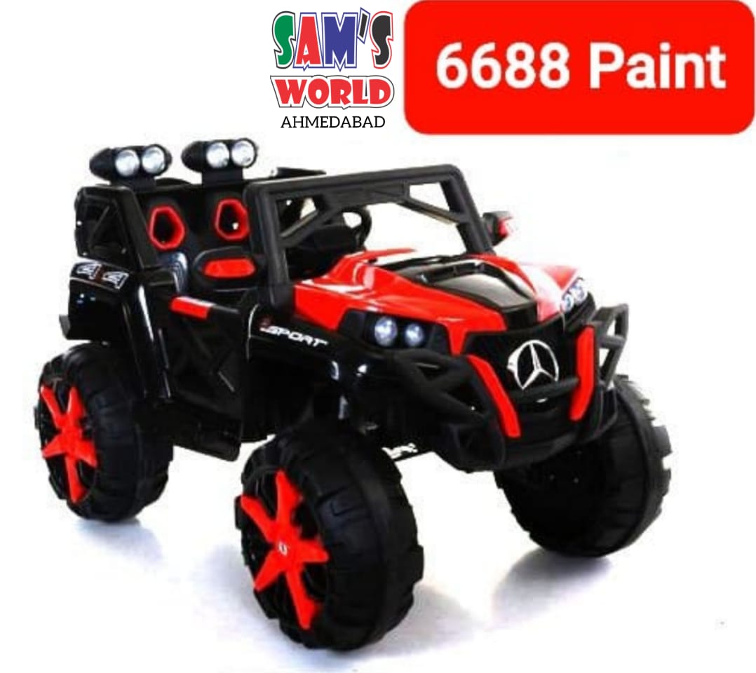 Buy battery operated Jeep for kids with 5 years warranty Gujarat black and red toy car from samstoy.in