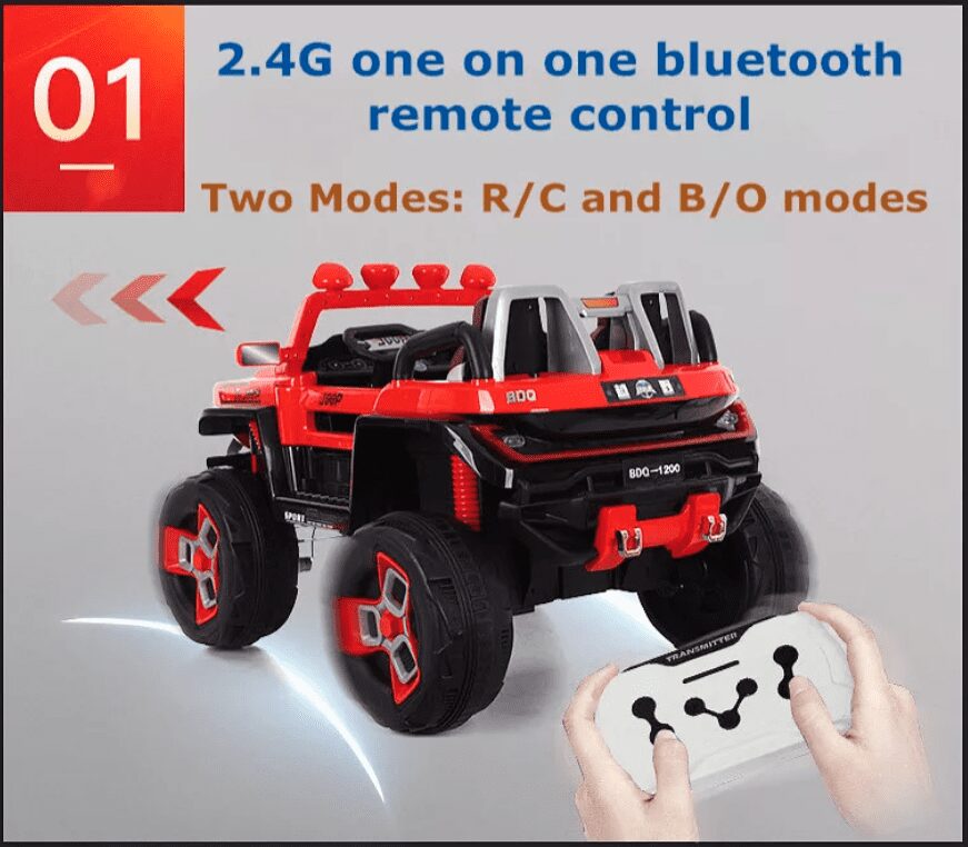 Buy Big safe battery car for 1 to 12 years kids at Sam's Toy Ahmedabad with 2.4G Bluetooth remote control
