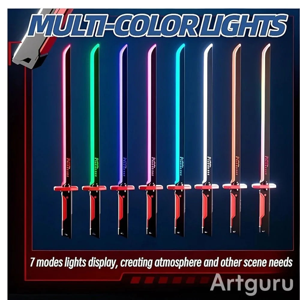Multi-color katana sword lightsaber for kids with smoke effect, perfect for imaginative play in Ahmedabad Gujarat