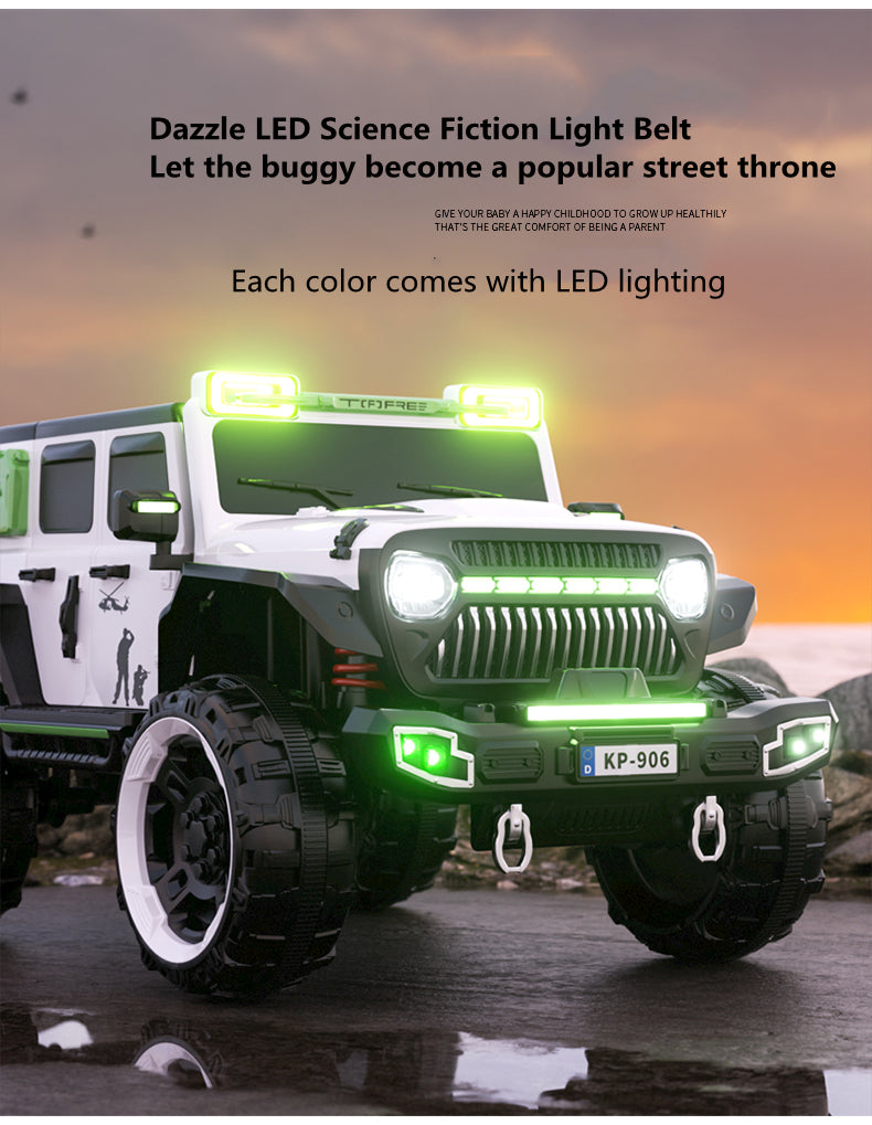 Heavy duty 4x4 ride-on KP 906 Make in Ahmedabad Gujarat rugged toy car with LED lights for kids
