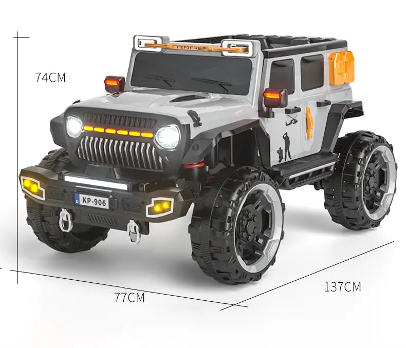 Heavy duty 4x4 ride-on KP 906 Make in Ahmedabad Gujarat kid's toy car with detailed lights and rugged design