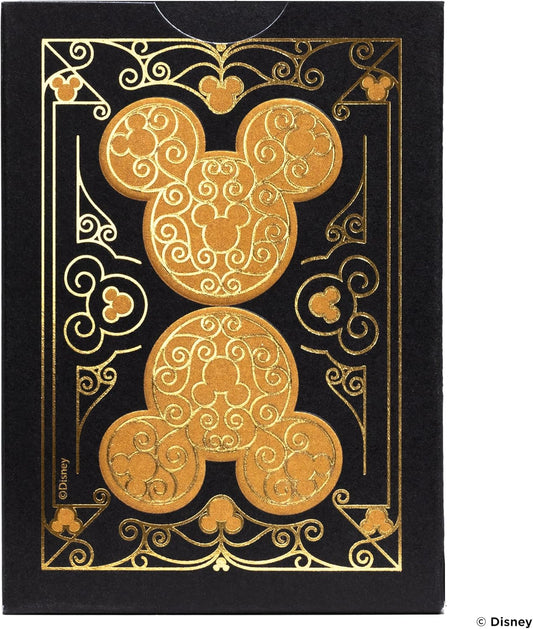 Mickey Mouse and Mickey Mouse Playing Cards in elegant black and gold design, perfect for family game nights