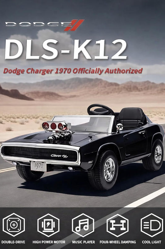Dodge Charger 1970 Ride on car battery operated car Ahmedabad from Sam's Toy World, black color for ages 3+