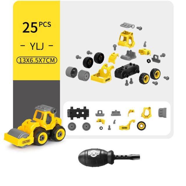 25-piece yellow and black educational construction toys for toddlers kids Ahmedabad with assembly screwdriver