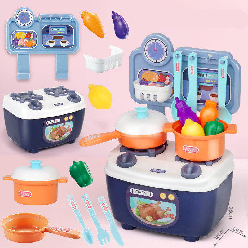 Sam's Toy World Kitchen for Play Girls Toy with colorful pots and utensils for ages 3 and up