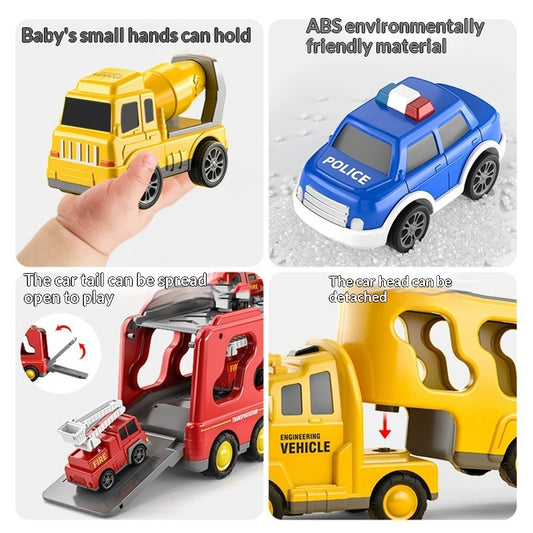 Engineering monster truck toy trucks in yellow and blue, suitable for young children, from Sam's Toy World