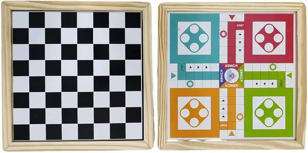 Wooden Ludo and Checkers Family Board Games for Parties in Ahmedabad Gujarat online India
