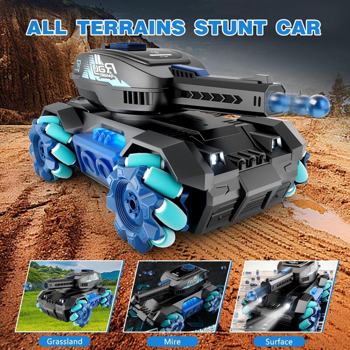 DE Y1 RC Tank Shooting Gesture Sensing Rc Stunt Car With Light Music
