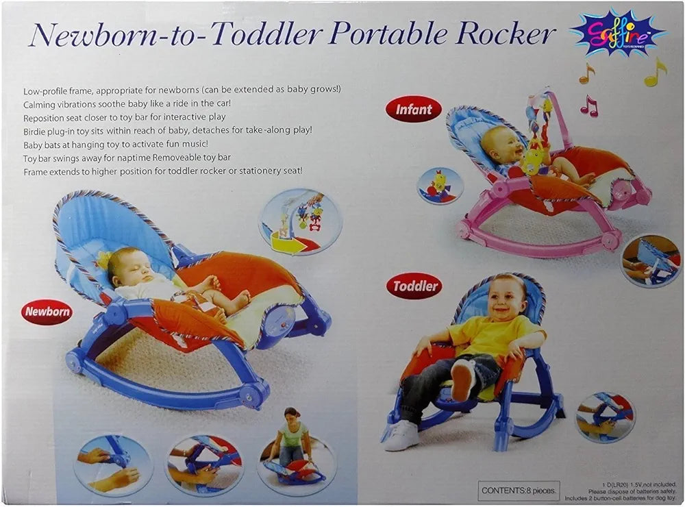 newborn to toddler rocker chair Ahmedabad Gujarat online India portable baby rocker in blue and pink for infants and toddlers