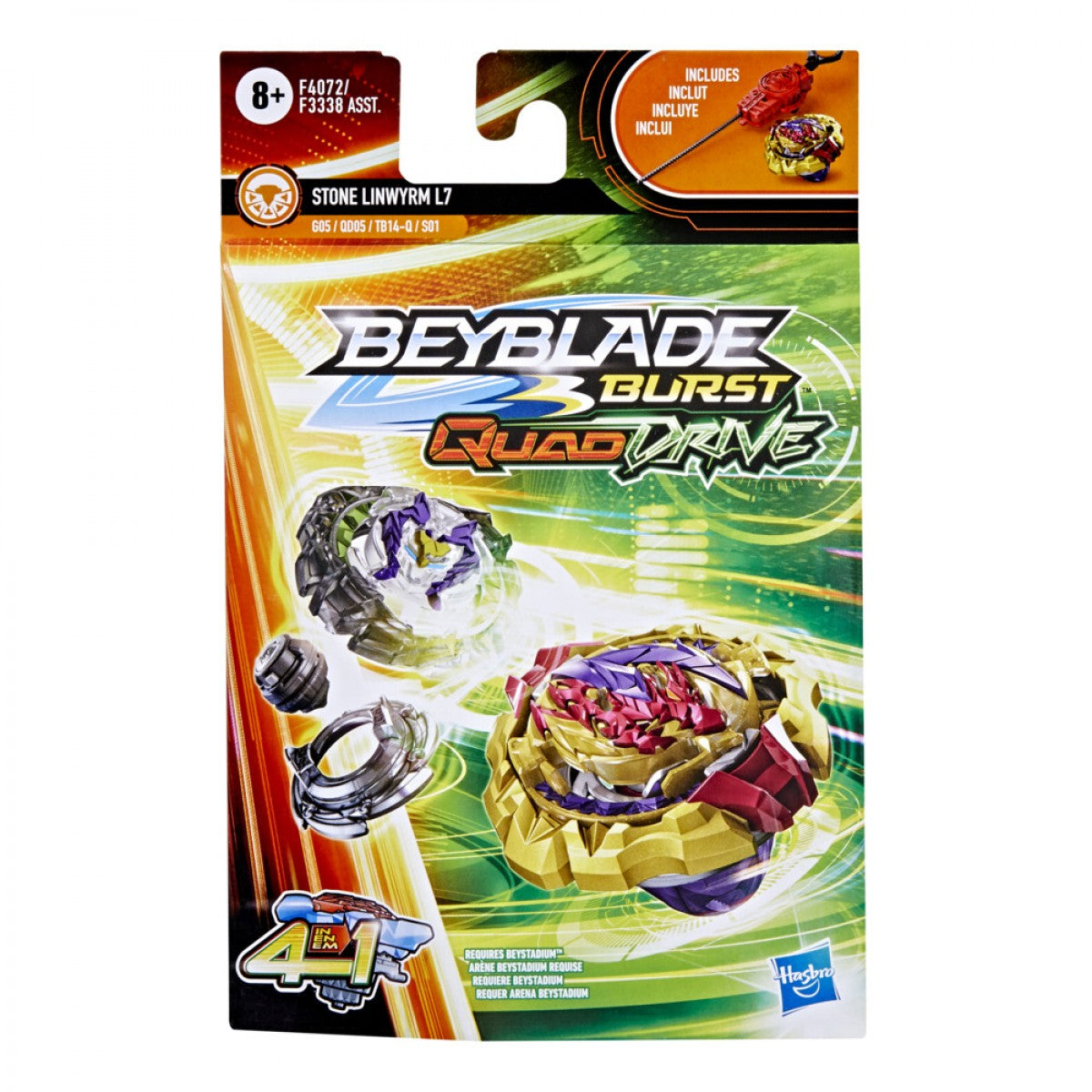Beyblade Burst QuadDrive Stone Linwyrm L7 toy by Hasbro Game Beyblade Burst QuadDrive India hasbro at Sams Toy World Ahmedabad