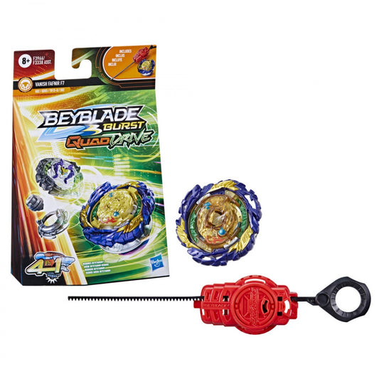 Hasbro Beyblade Burst QuadDrive Sam's Toy Ahmedabad India with blue and gold spinning top and red launcher