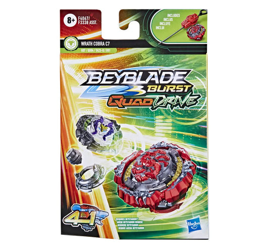 Buy Beyblade Burst Quad Drive starter pack Ahmedabad Gujarat with Wrath Cobra C7 from Hasbro Game